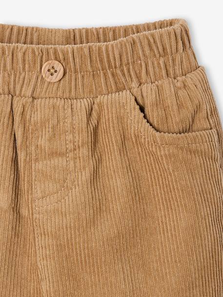 Pantalon bébé en velours côtelé bleu grisé+caramel+lichen - vertbaudet enfant 