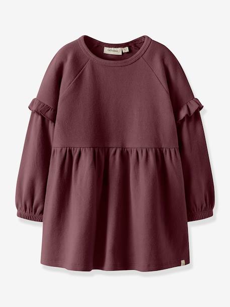 Robe à volants fille Lil' Atelier aubergine - vertbaudet enfant 