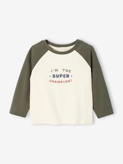 -T-shirt bébé manches longues avec imprimé placé devant