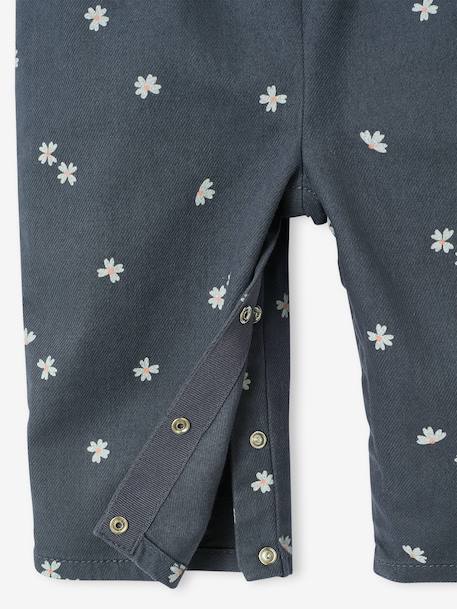 Salopette bébé en twill imprimée gris ardoise - vertbaudet enfant 