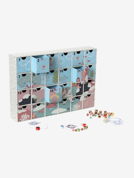 Adventskalender met FSC® houten speelgoed blauw+ecru+hout - vertbaudet enfant 