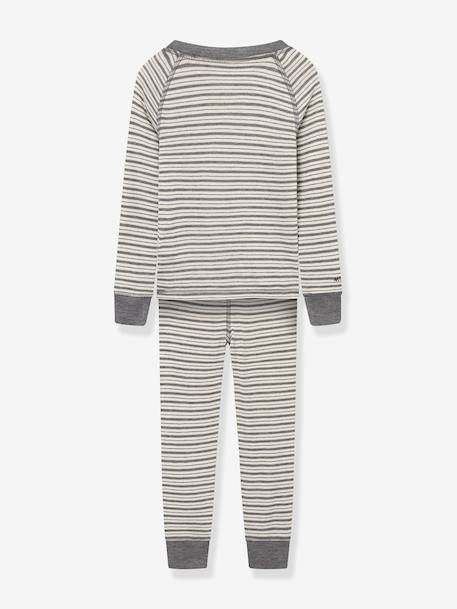 Unisex babykleding grijs, gestreept+paars, gestreept - vertbaudet enfant 