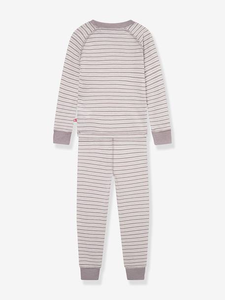 Unisex babykleding grijs, gestreept+paars, gestreept - vertbaudet enfant 