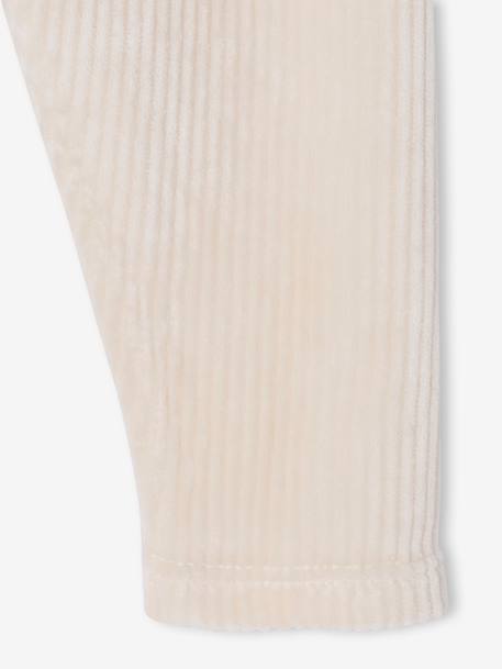Legging bébé en velours côtelé rose poudré+vanille - vertbaudet enfant 