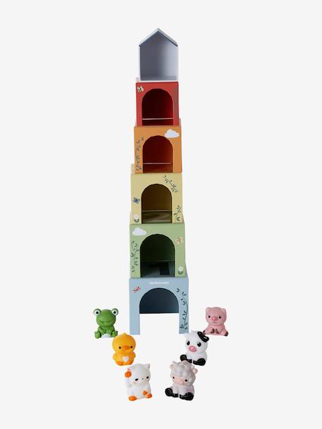 Kubustoren met vingerpoppetjes groen - vertbaudet enfant 