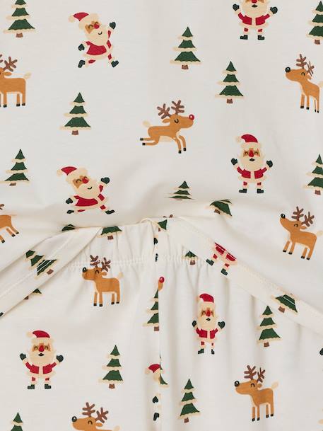 Kerst pyjama met all-over print voor jongens ecru - vertbaudet enfant 