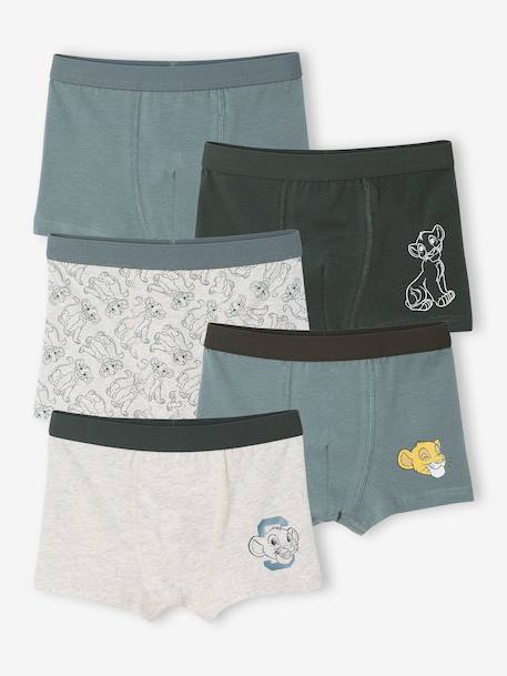 Set van 5 boxershorts Disney® ROI LION korstmos - vertbaudet enfant 