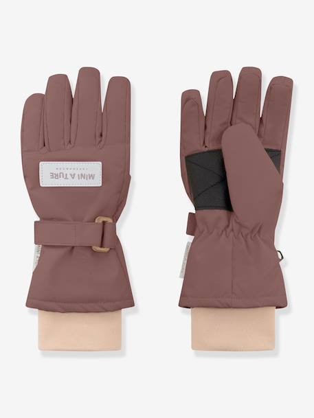 Gants MATCELIO enfants MINI A TURE beige+bleu foncé+prune+rose poudré - vertbaudet enfant 