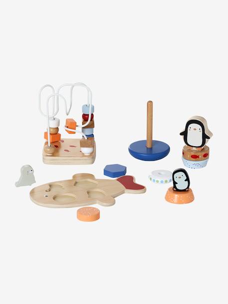 Coffret 3 jeux d'éveil BANQUISE en bois FSC® blanc - vertbaudet enfant 
