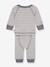 Chemise & leggings MATBELA Bébé MINI A TURE rayé gris+rayé violet - vertbaudet enfant 