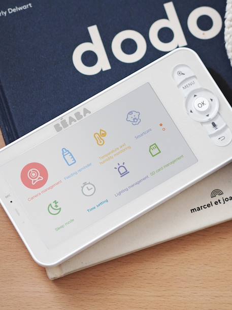 Ecoute-bébé vidéo Zen Premium blanc+bleu nuit - vertbaudet enfant 