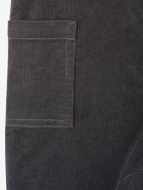 Combinaison bébé en velours côtelé anthracite - vertbaudet enfant 