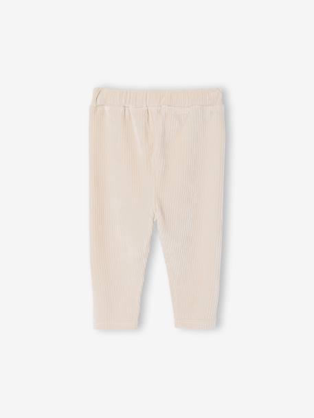 Legging bébé en velours côtelé rose poudré+vanille - vertbaudet enfant 