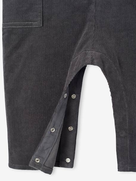Combinaison bébé en velours côtelé anthracite - vertbaudet enfant 