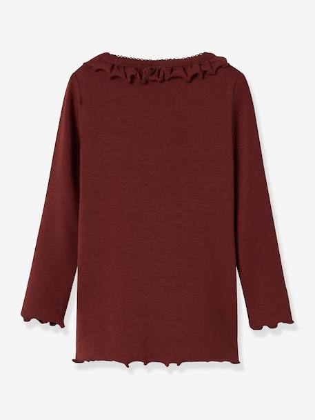 Meisjeskleding nan bordeauxrood+ecru - vertbaudet enfant 