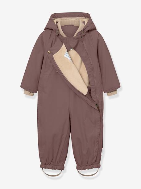 Combinaison de neige doublée polaire MATWISTI enfant MINI A TURE bleu foncé+bleu grisé+marron+prune+rose poudré - vertbaudet enfant 