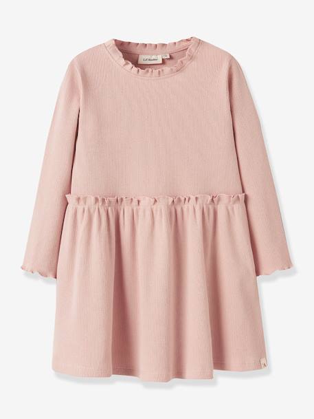 Robe à col volant fille Lil' Atelier rose - vertbaudet enfant 