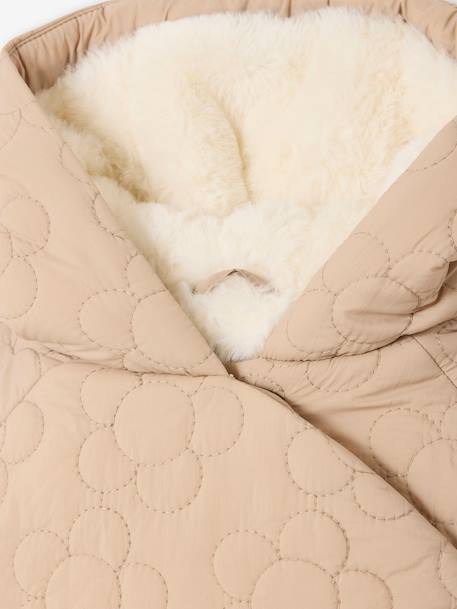 Manteau matelassé fantaisie bébé beige - vertbaudet enfant 
