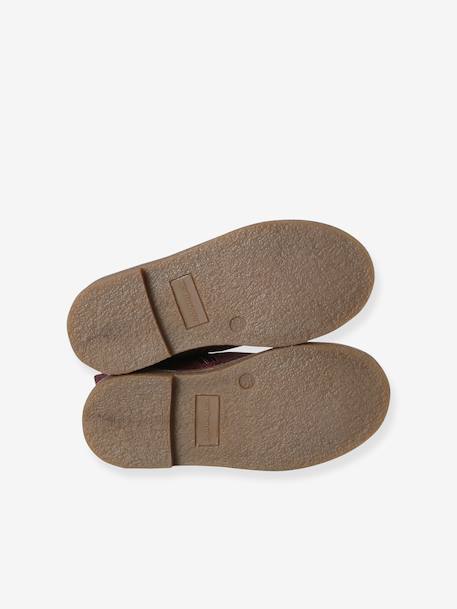 Boots enfant fille cuir élastiquées et zippées bordeaux+camel+marine+or+vert - vertbaudet enfant 