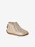 Chausson zippée souples en cuir bébé or+vieux rose - vertbaudet enfant 
