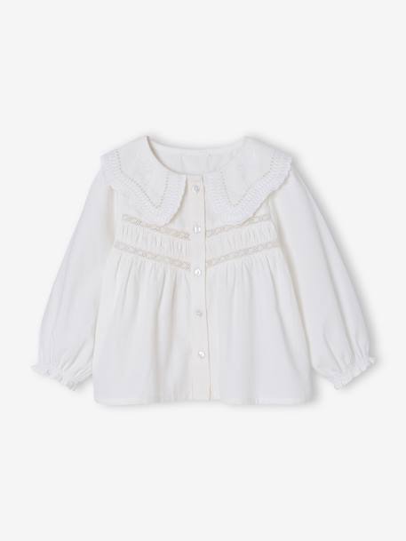 Chemise bébé en popeline blanc - vertbaudet enfant 