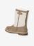 Bottes enfant fille synthétique fourrées zippées taupe - vertbaudet enfant 