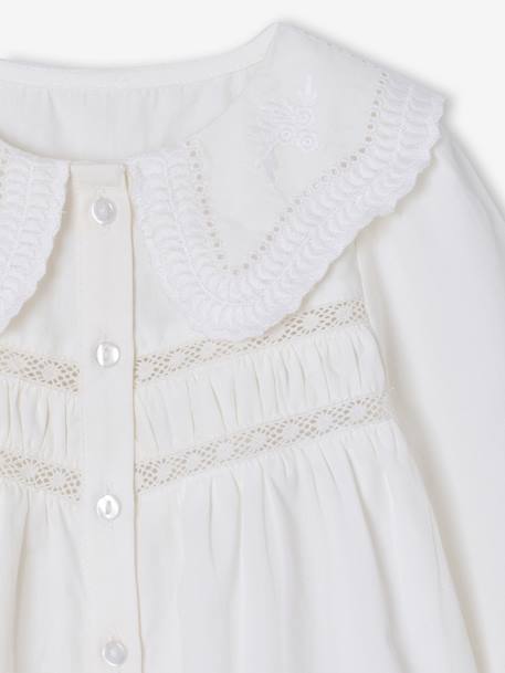 Chemise bébé en popeline blanc - vertbaudet enfant 