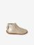 Chausson zippée souples en cuir bébé or+vieux rose - vertbaudet enfant 