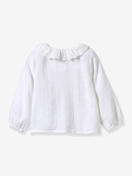 Blouse bébé en gaze de coton écru - vertbaudet enfant 