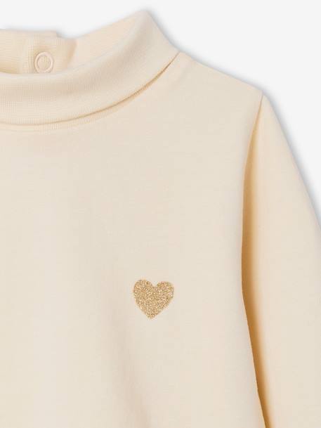 Lot de 2 t-shirts col roulé bébé marine+rose pâle - vertbaudet enfant 