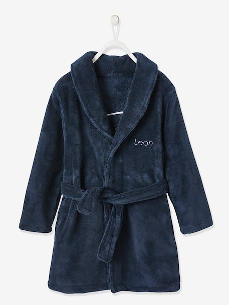 Robe de chambre en maille polaire garçon BLEU FONCE - vertbaudet enfant 