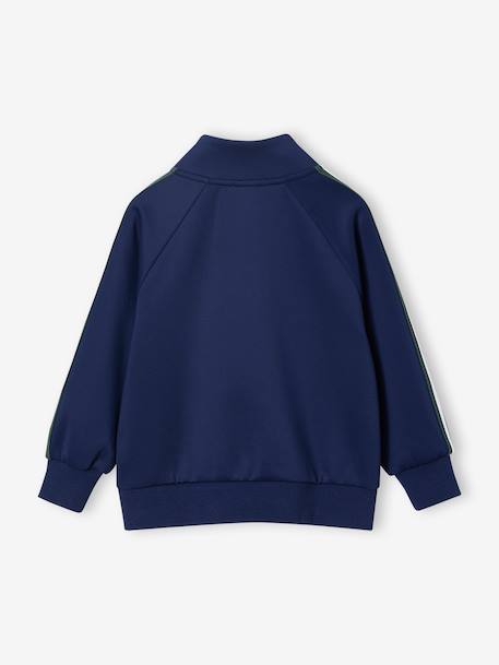 Sweater voor jongens met lange mouwen en opstaande kraag marineblauw - vertbaudet enfant 