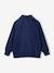 Sweater voor jongens met lange mouwen en opstaande kraag marineblauw - vertbaudet enfant 