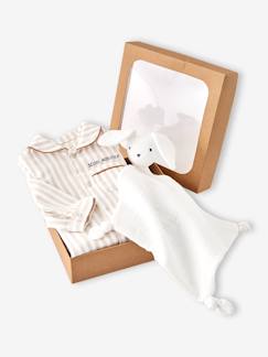 Bébé-Pyjama, surpyjama-Pyjama bébé en flanelle + doudou coffret cadeau naissance