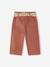 Babybroek van ribfluweel met 'luipaard' riem om te knopen terracotta - vertbaudet enfant 