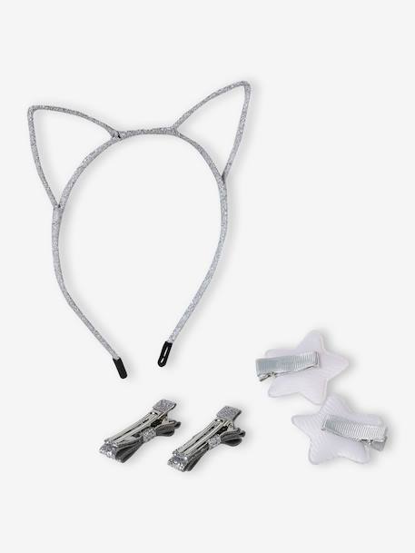 Coffret d'accessoires pour les cheveux argent - vertbaudet enfant 