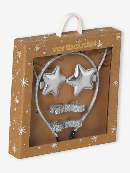 Coffret d'accessoires pour les cheveux argent - vertbaudet enfant 