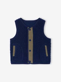 Bébé-Pull, gilet, sweat-Gilet sans manche pressionné devant