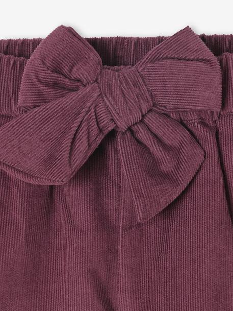 Baby short van ribfluweel aubergine - vertbaudet enfant 