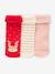 Coffret de 3 paires de chaussettes Noël bébé rose poudré - vertbaudet enfant 