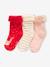 Coffret de 3 paires de chaussettes Noël bébé rose poudré - vertbaudet enfant 