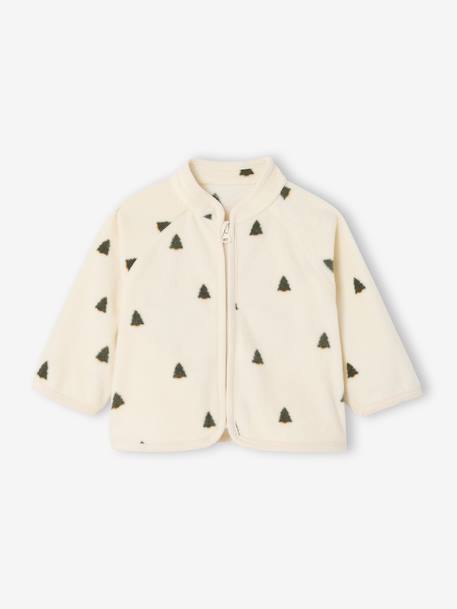 Bébé-Gilet bébé zippé en maille polaire imprimée