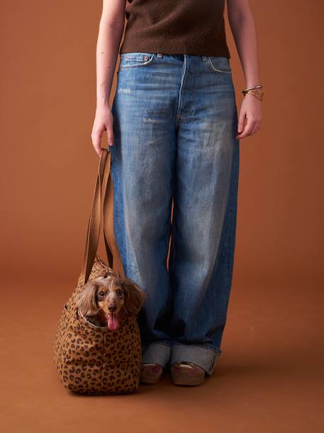 Sac de transport pour chat et chien marron imprimé - vertbaudet enfant 