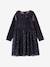 Robe fille noël velours tulle étoilé anthracite - vertbaudet enfant 