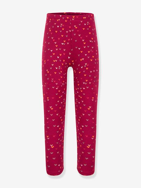Thermoleggings HAPPY GIRLS meisjes Harten gemêleerd grijs+grenadine+marineblauw+roze (poederkleur) - vertbaudet enfant 