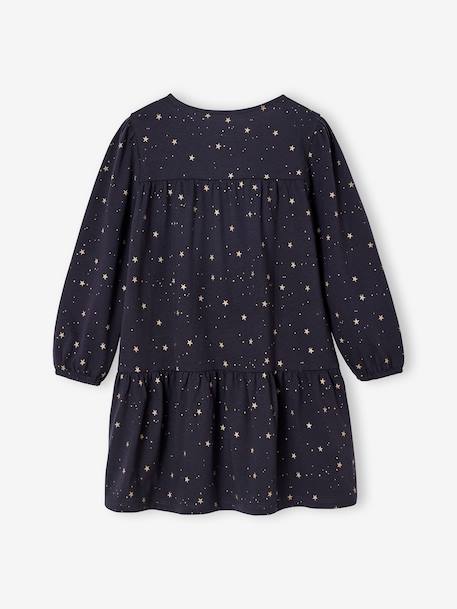 Robe fille imprimée étoiles brillantes anthracite - vertbaudet enfant 