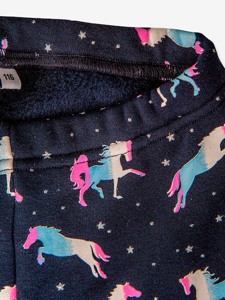 Leggings thermiques Happy Girls filles Chevaux marine+rose bonbon+rose poudré - vertbaudet enfant 
