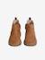 Gezipte en elastische leren boots voor babymeisjes kameel - vertbaudet enfant 