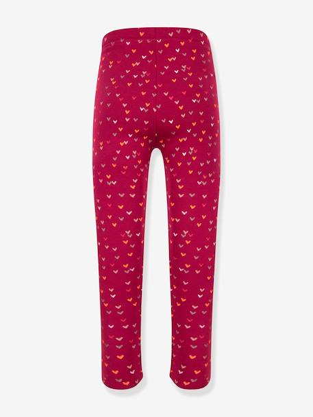 Leggings thermiques Happy Girls filles Coeurs grenadine+gris chiné+marine+rose poudré - vertbaudet enfant 