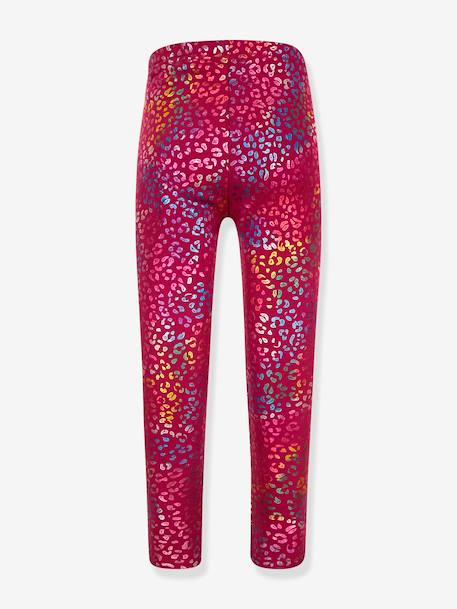 Thermische legging voor meisjes met glanzende print Happy Girls antraciet+grenadine - vertbaudet enfant 
